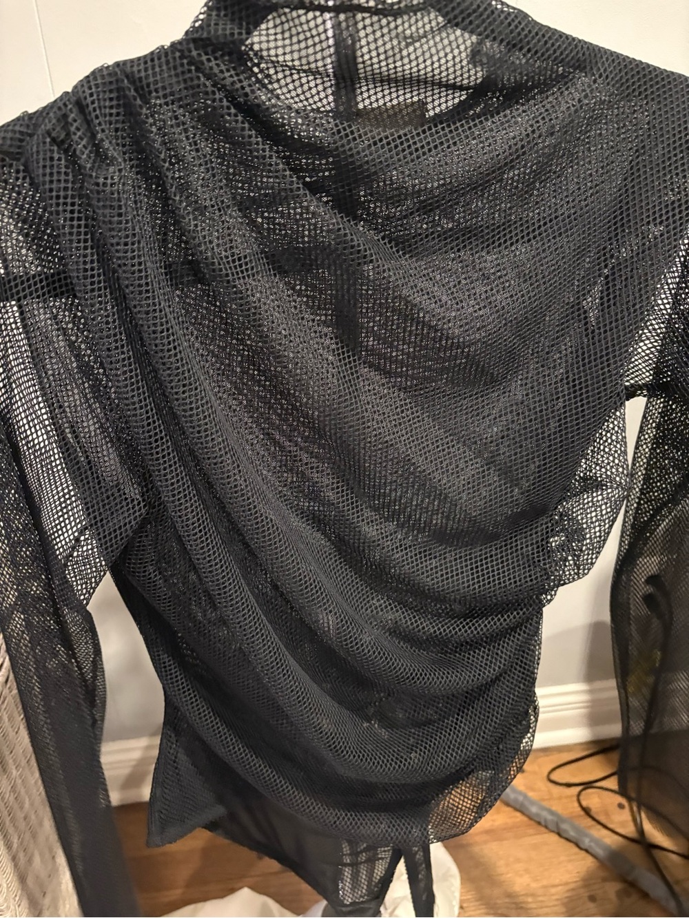 Free People Intimately Black Sheer Mesh Layering Bodysuit with liner - Picture 4 of 4